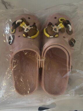 Cute Pink Bear Clogs | Korean Import | Size 240mm (US Women's ~7-7.5) | Never Wo
